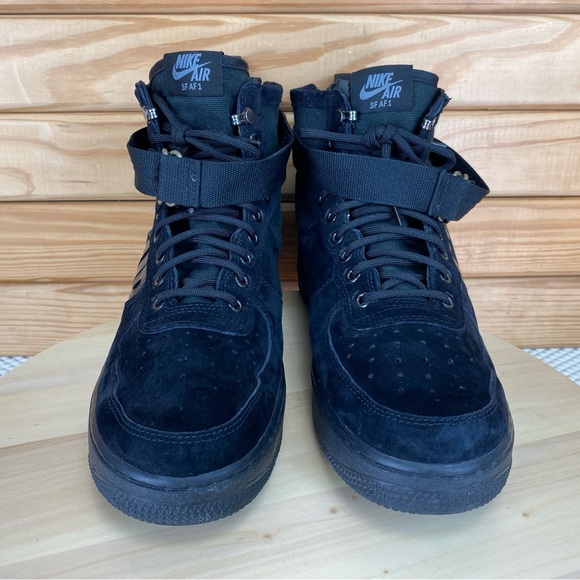 Nike SF Air Force 1 Mid Big Logo Black Cool Grey Men's 9 US Sneakers 917753 008 - Picture 3 of 11